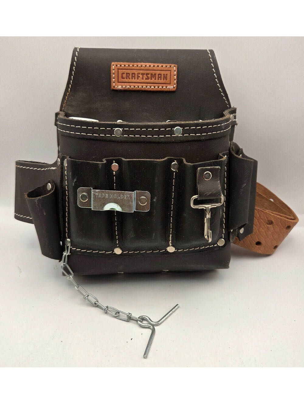 Craftsman Leather Carpenter Tool Pouch w McGuire-Nicholas Leather Belt Rig